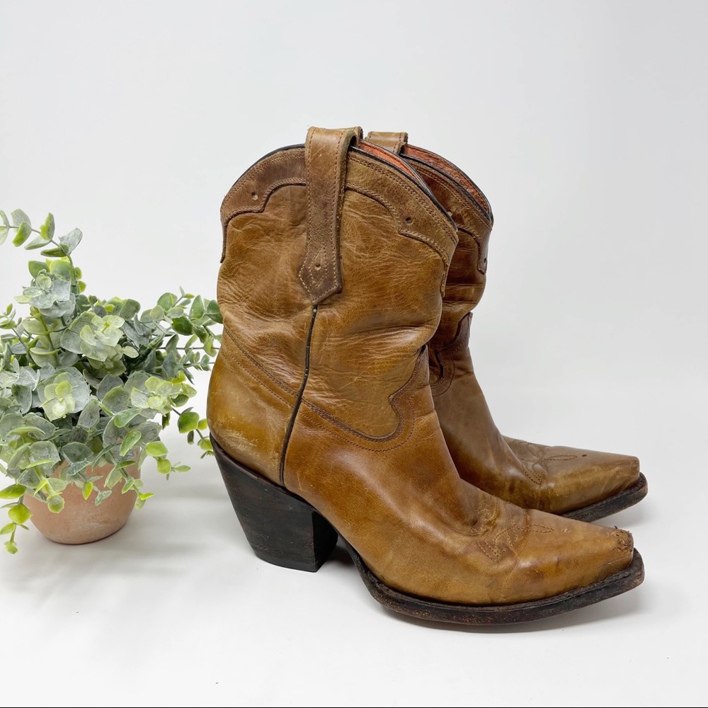 Brown Leather Western Boots